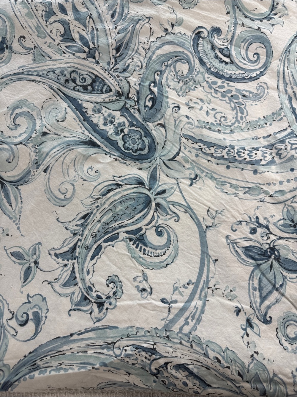 Pottery Barn Joli Paisley Duvet Cover in blue size full/ Queen